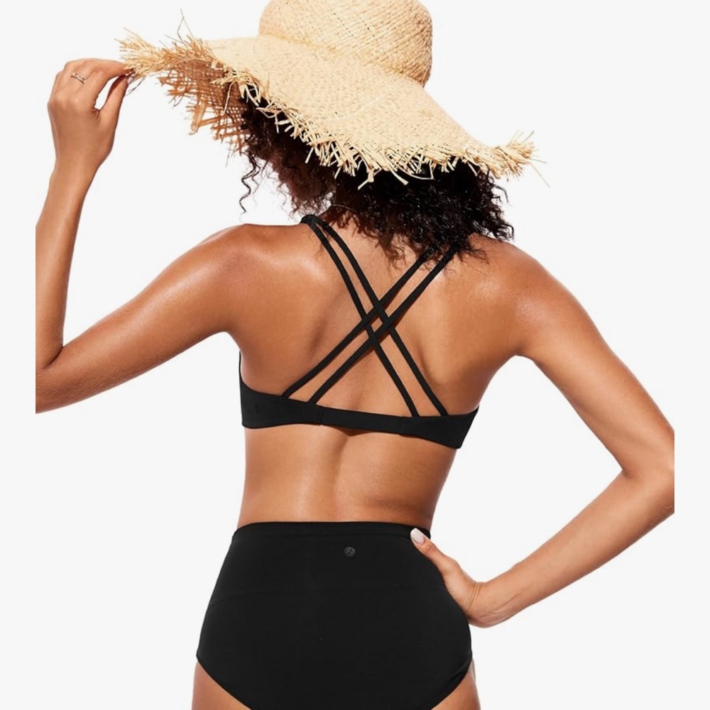 CRZ YOGA Black Swim Top - Picture 2 of 4